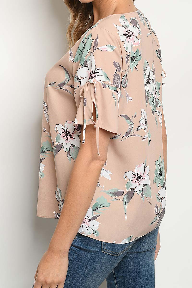 The Maria Tie Detail Bell Sleeve Top