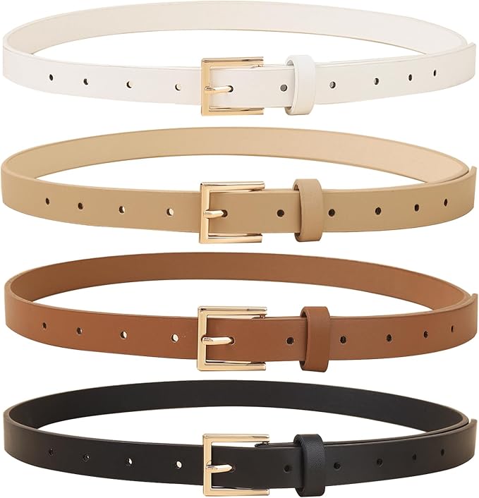 Skinny Square Buckle Belt