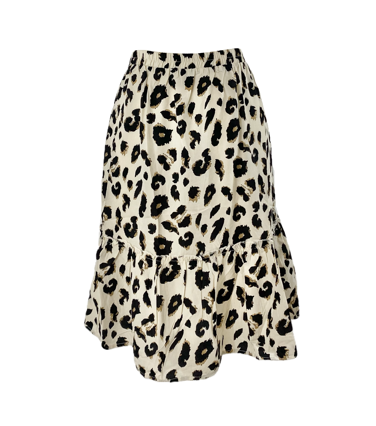 Girl's Taupe Leopard Skirt