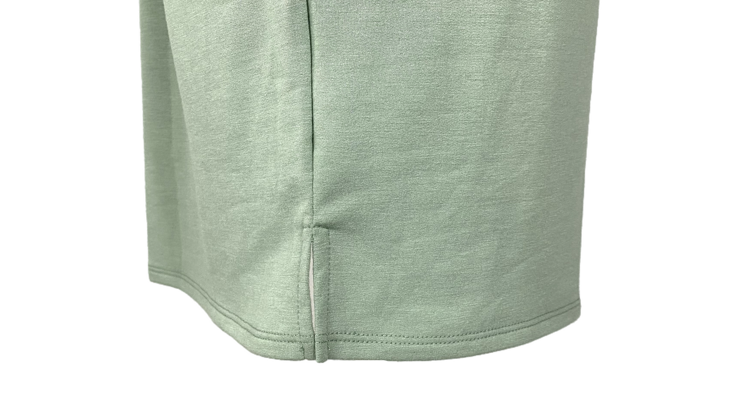 Folded Sleeve Midi Dress w/Smocking Waistline