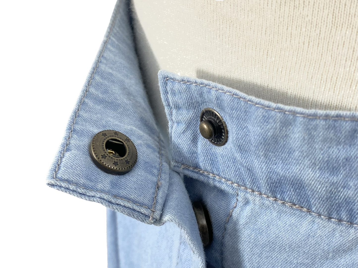 High Waisted A-Line Denim Maxi Skirt