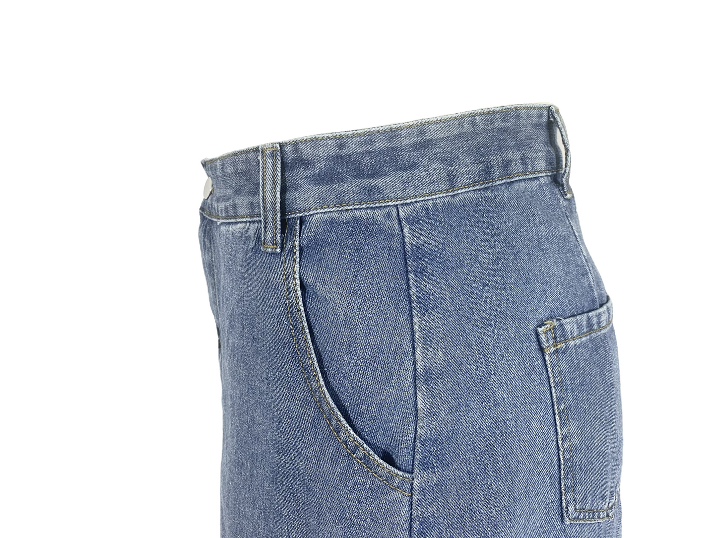 Purposely Designed Front Button Denim Skirt