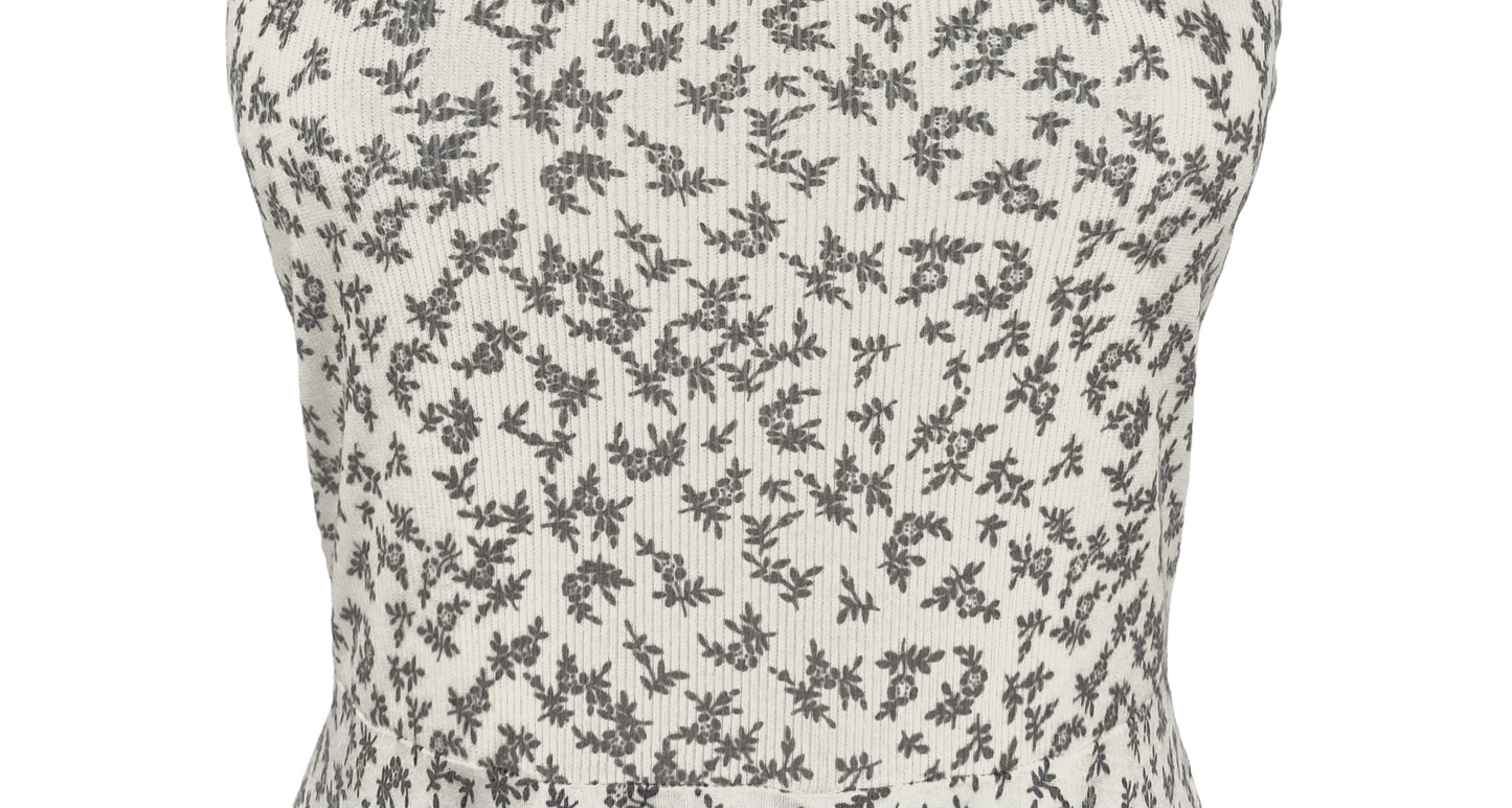 Printed Baby Rib Knit Dress