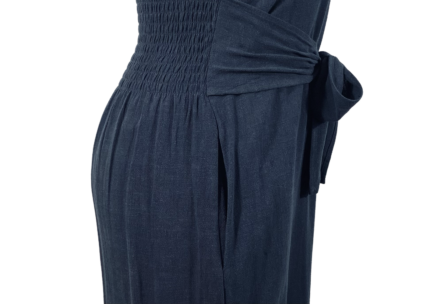 Romantic Impression Side Slit Tie Dress