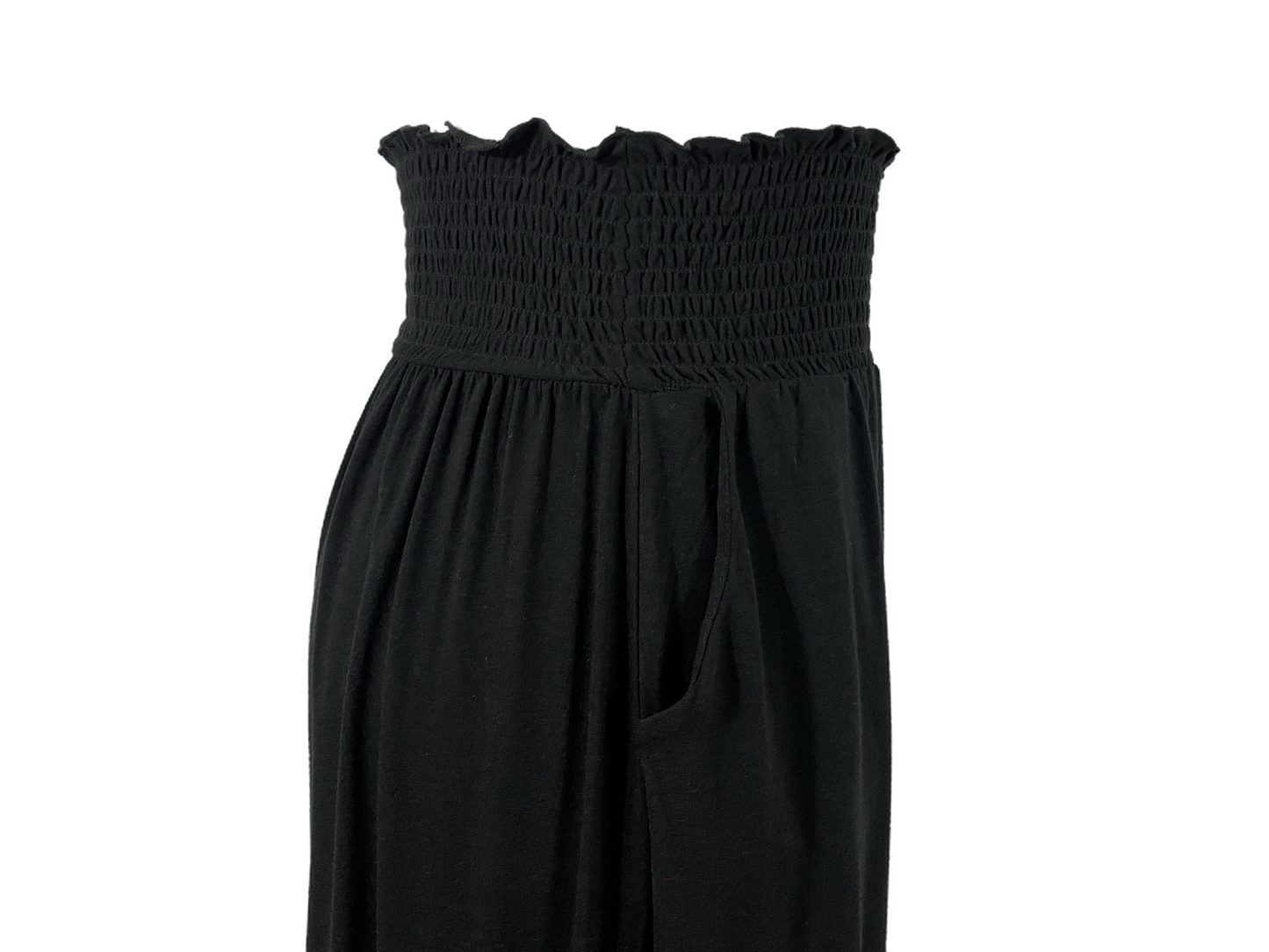Smocked Waist Maxi Skirt w/ Pockets