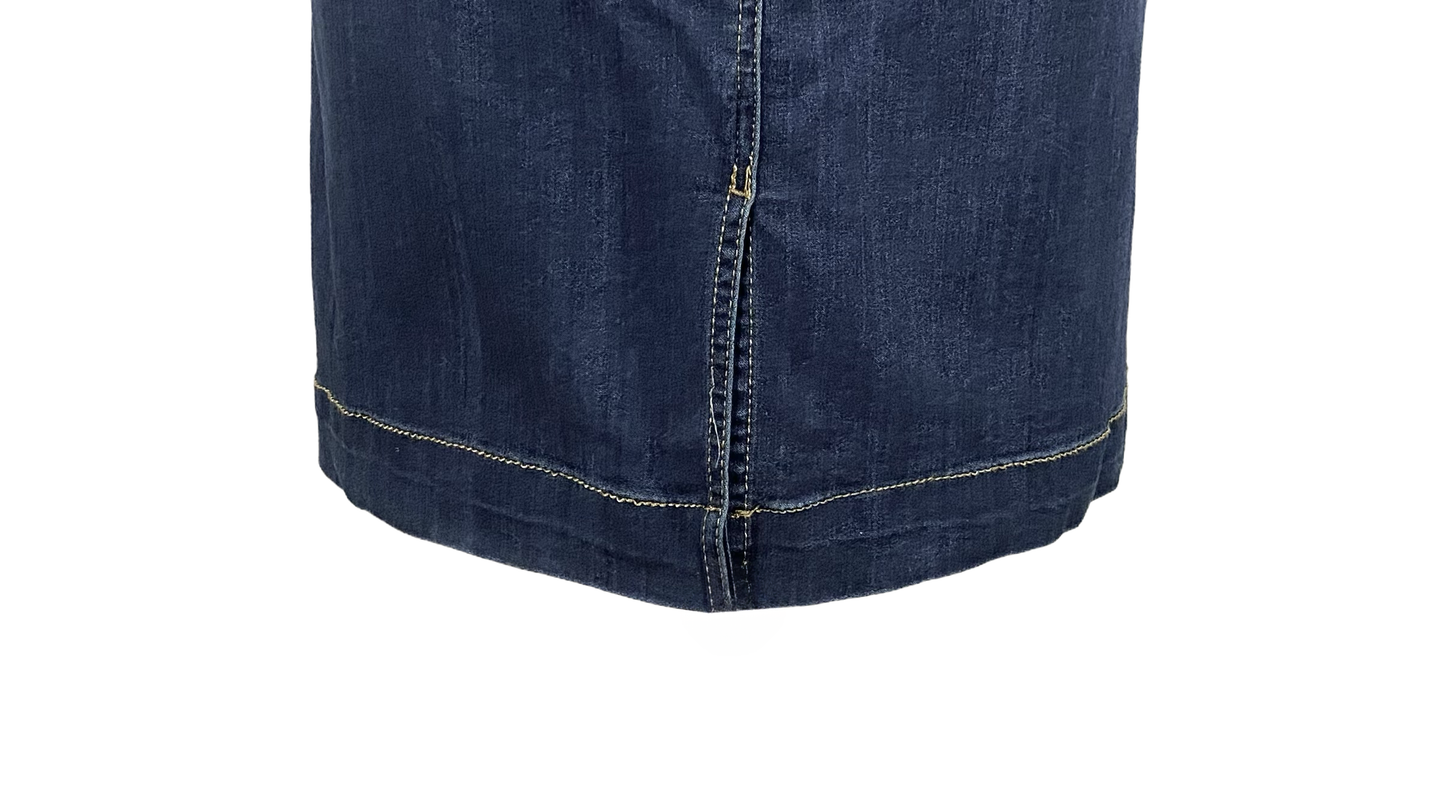 Plus Denim Pencil Skirt