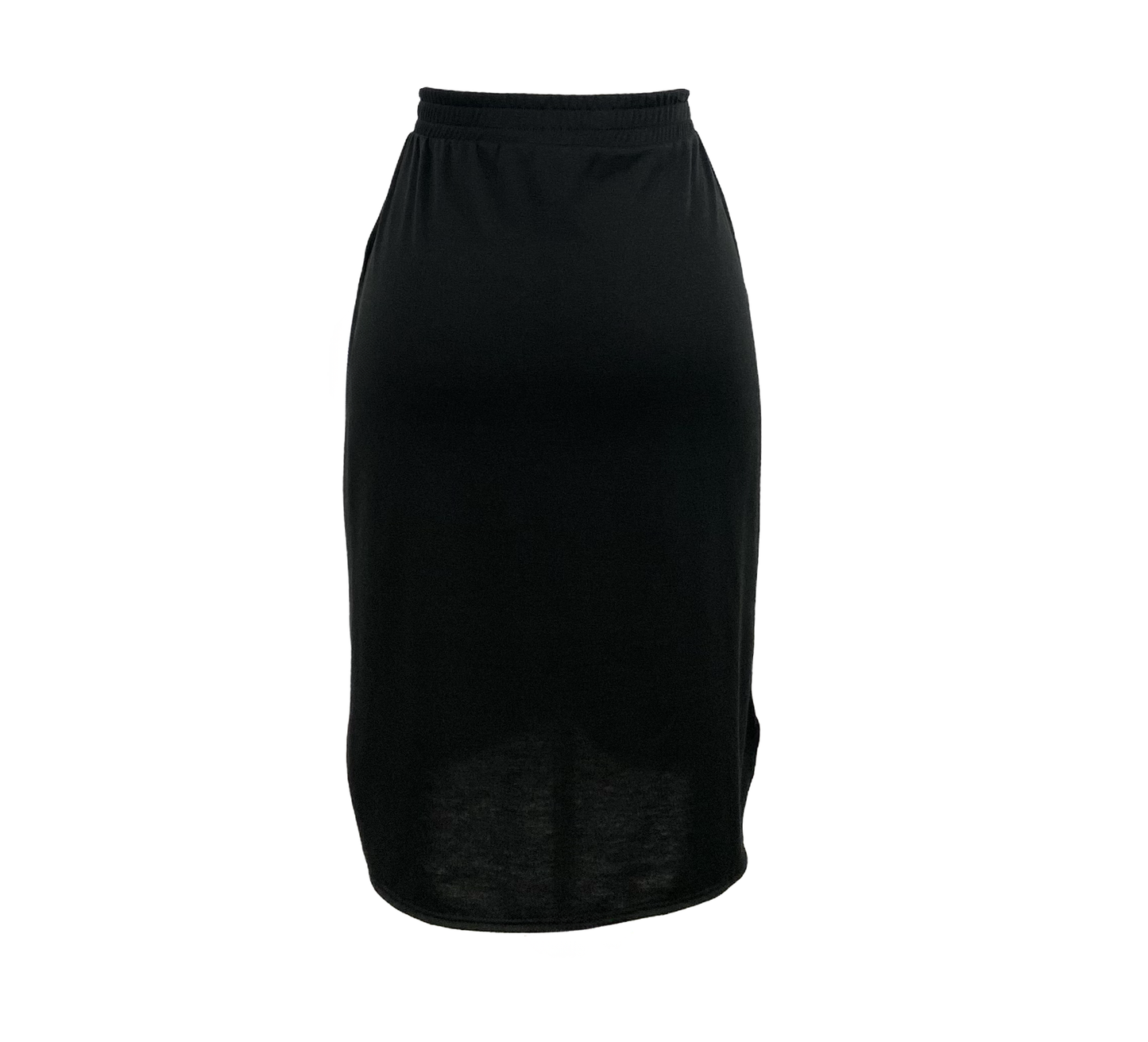 Black Elastic Waist Tie Skirt
