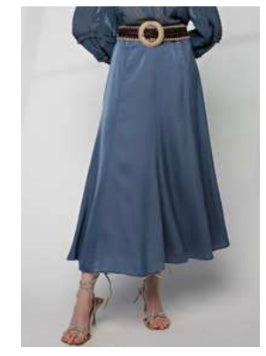 Washed Satin Maxi Skirt