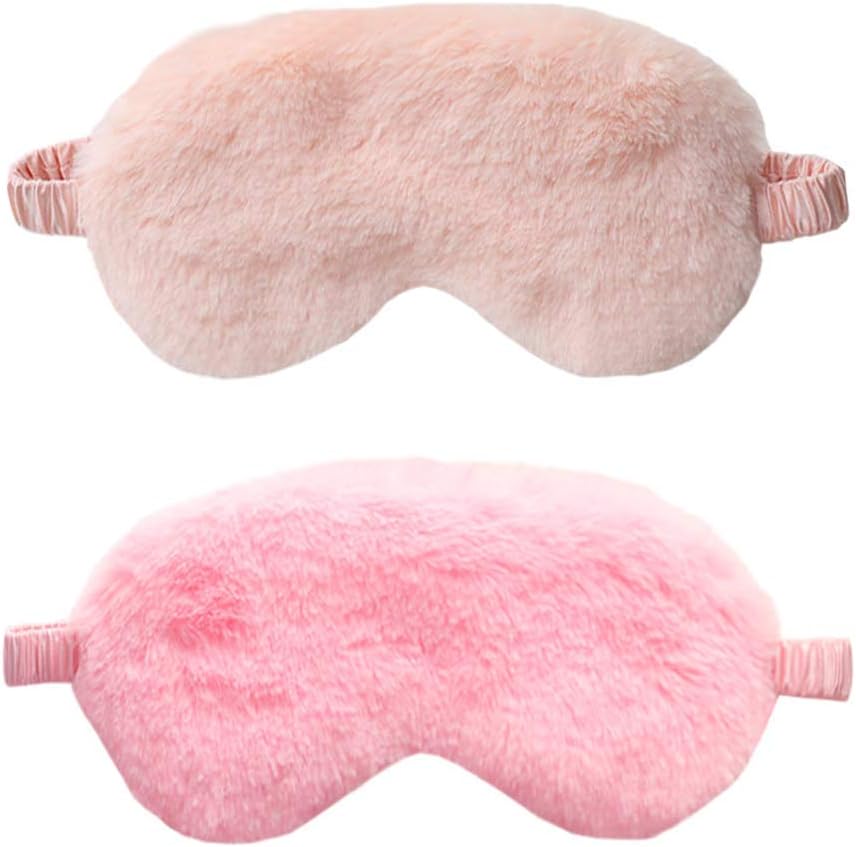 Fuzzy sleeping eye mask