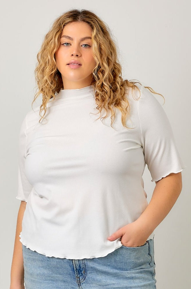 Detail Neck Knit Top