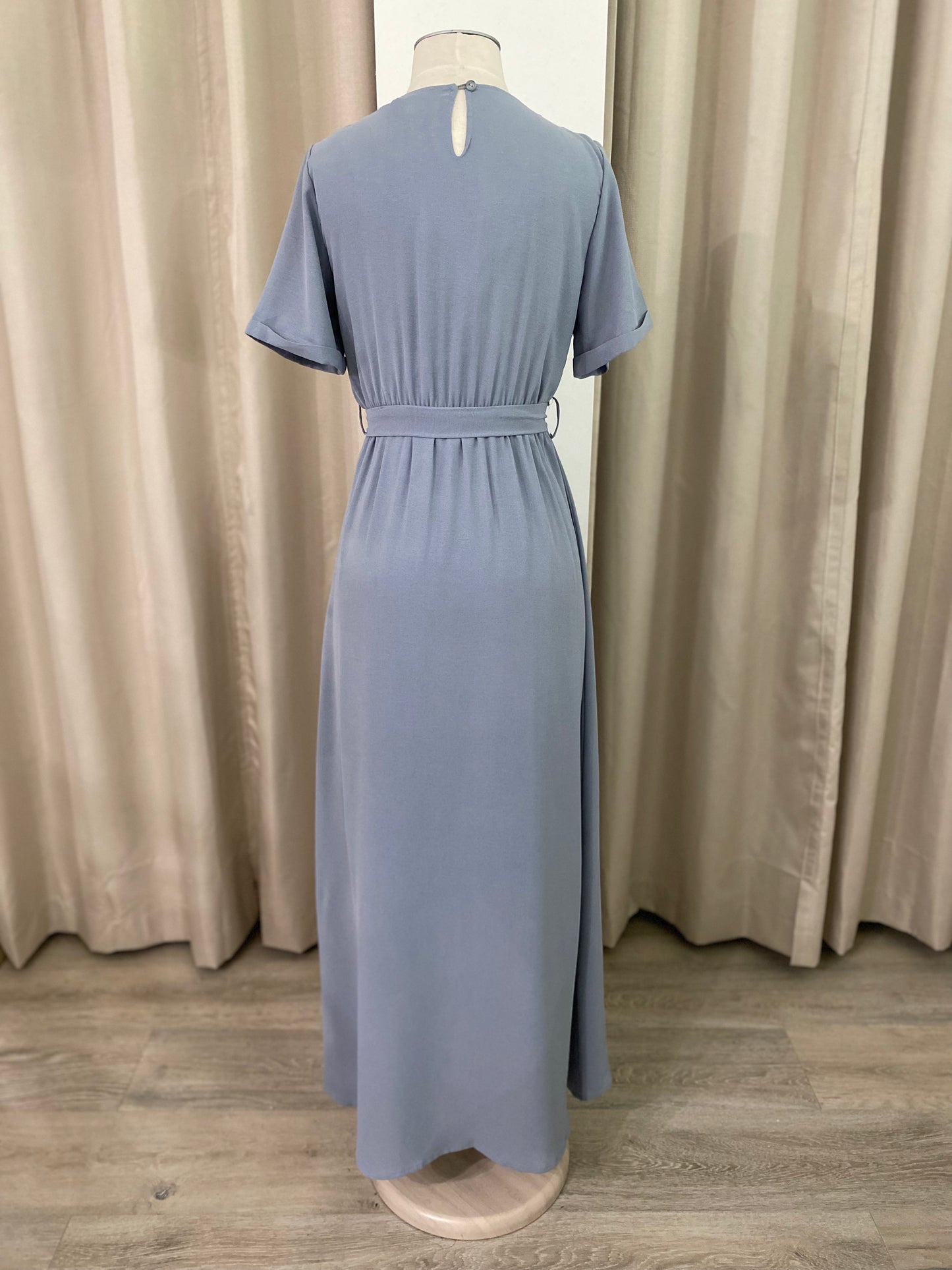 Tie Belt Over Wrap Dress
