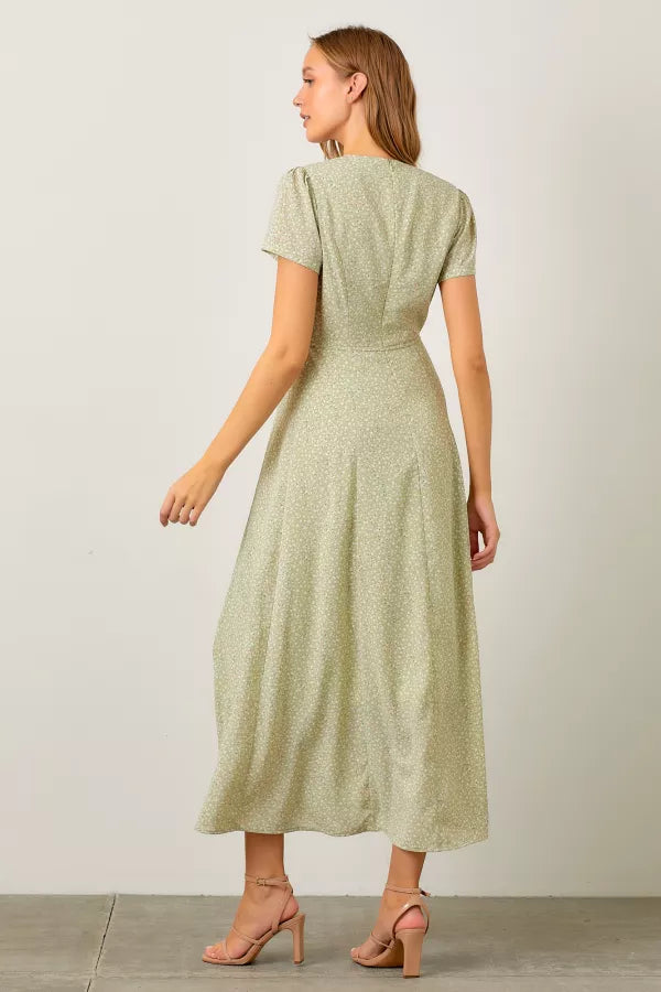 Floral Waist Tie Dress