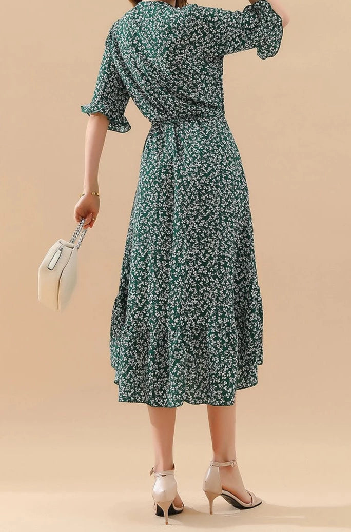Ruffled Midi Dress