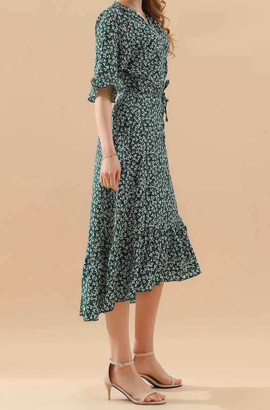 Ruffled Midi Dress