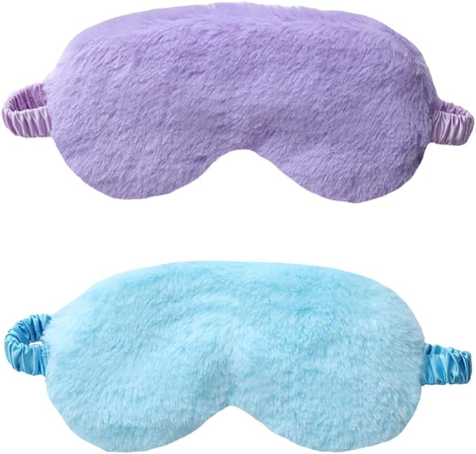 Fuzzy sleeping eye mask