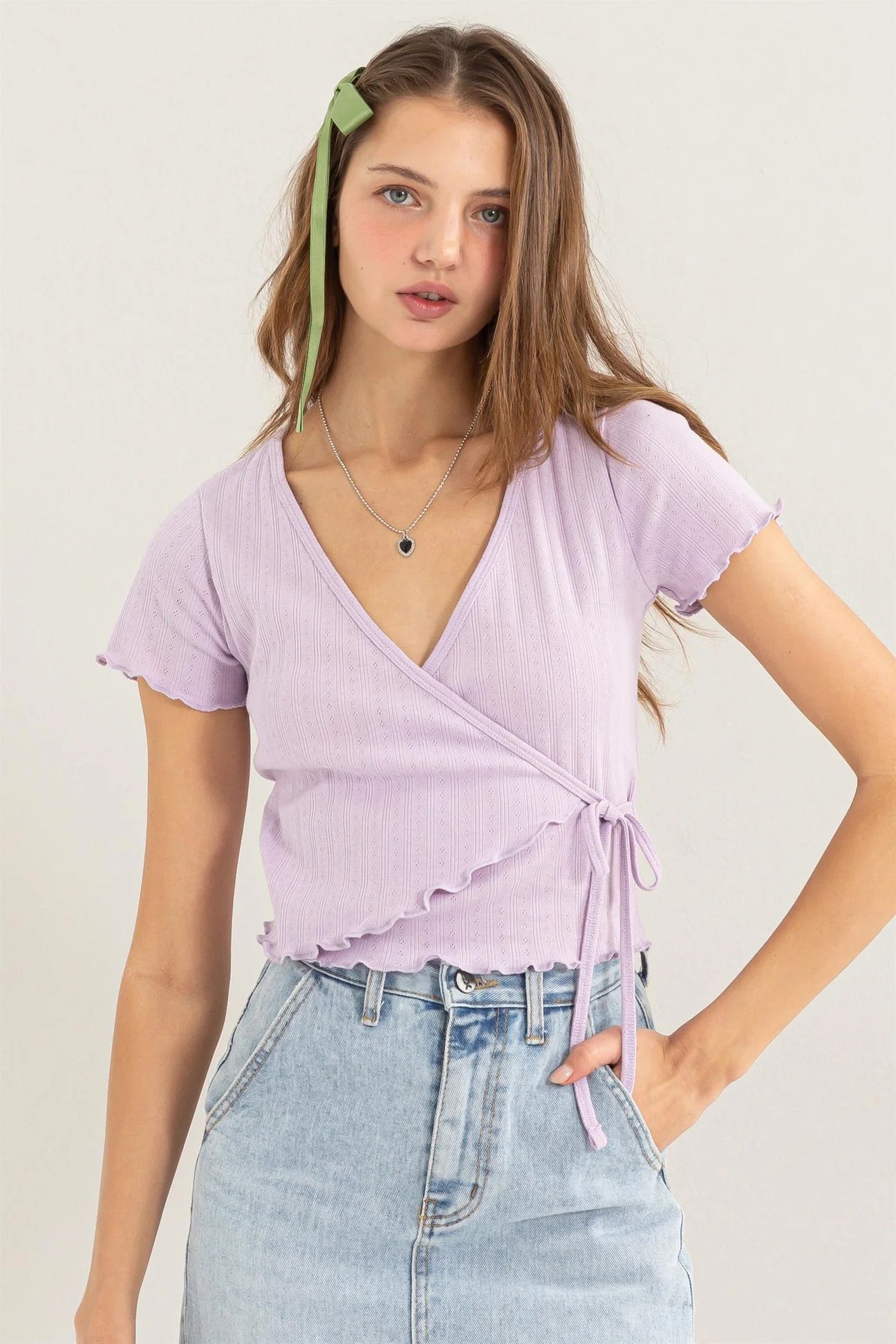 Tie Front Wrap Top