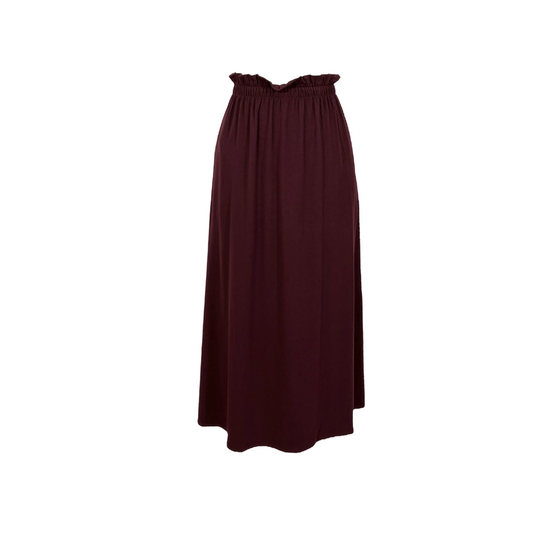 Paperbag Waist Midi Skirt with Pockets