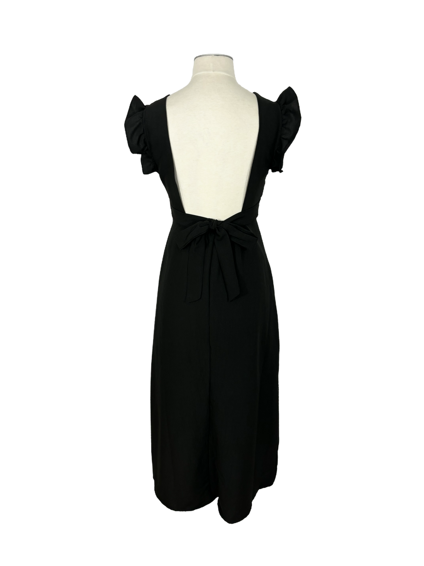 V-Neck Botton Front Maxi Dress