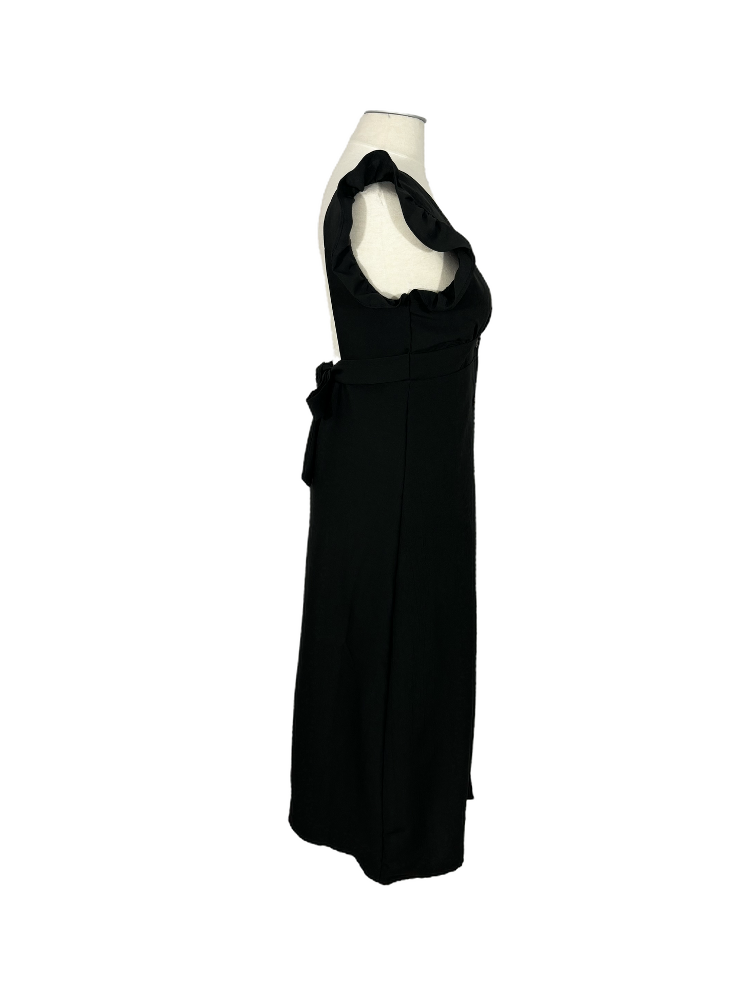 V-Neck Botton Front Maxi Dress