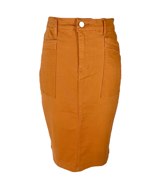 High Waisted Skirt w/Pockets