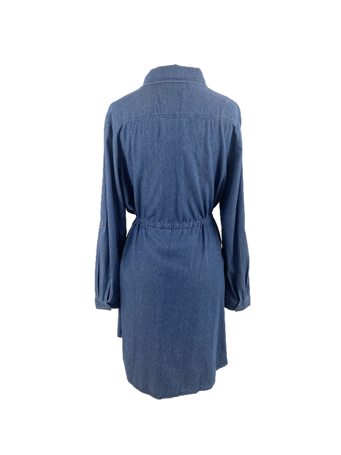 Button Up Dress w/Drawstring