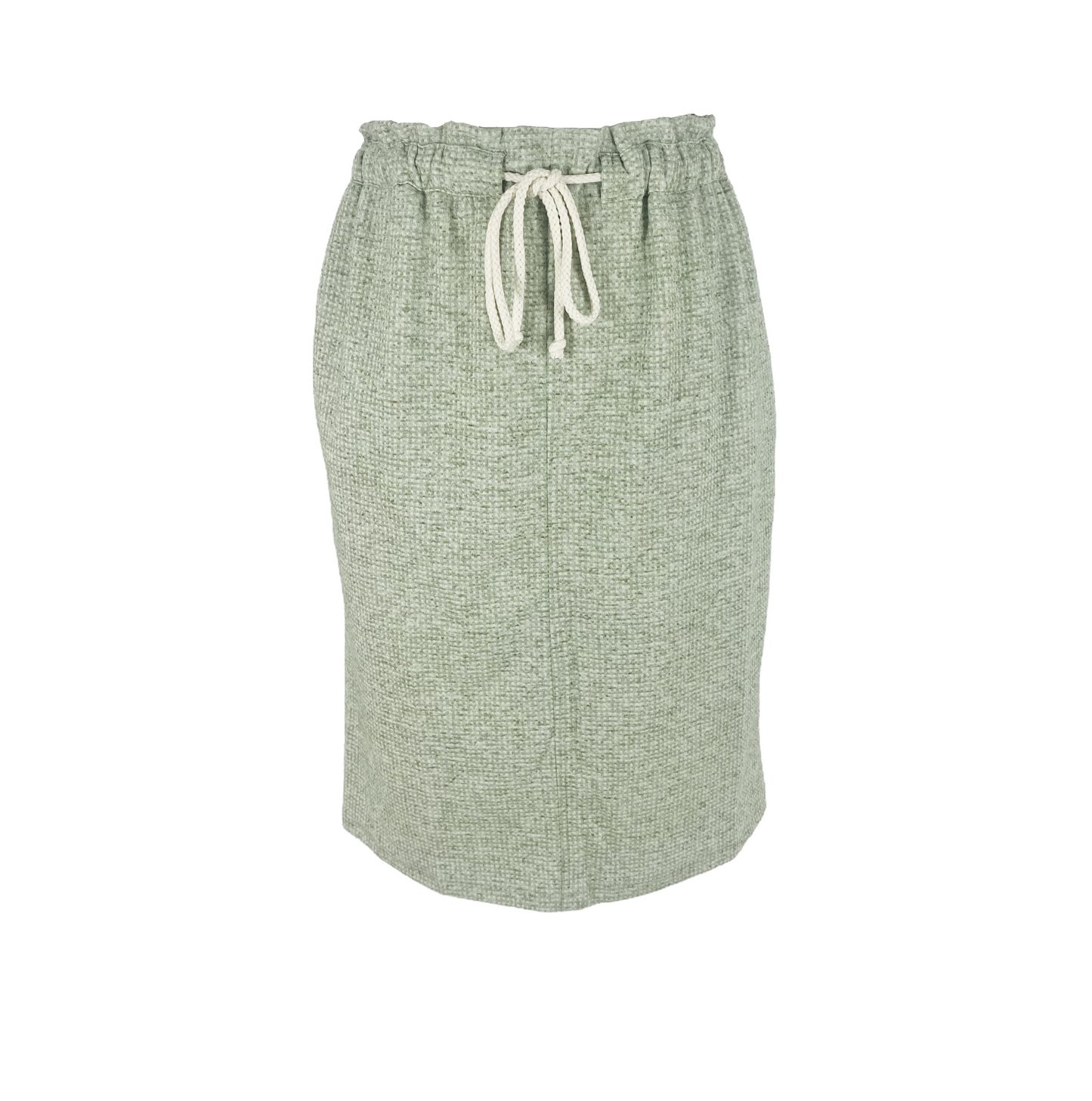 Knit Midi Skirt with Drawstring