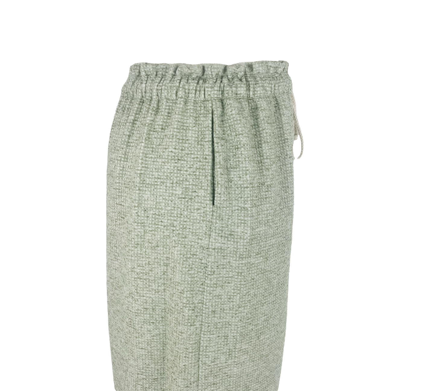 Knit Midi Skirt with Drawstring
