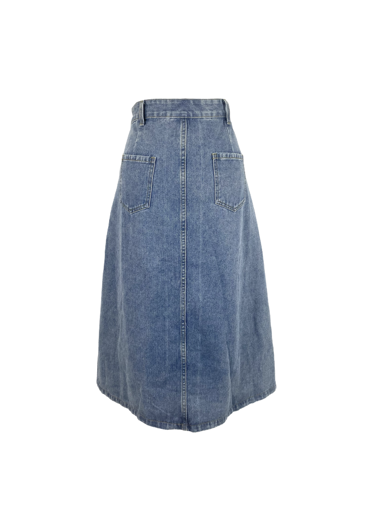 Purposely Designed Front Button Denim Skirt