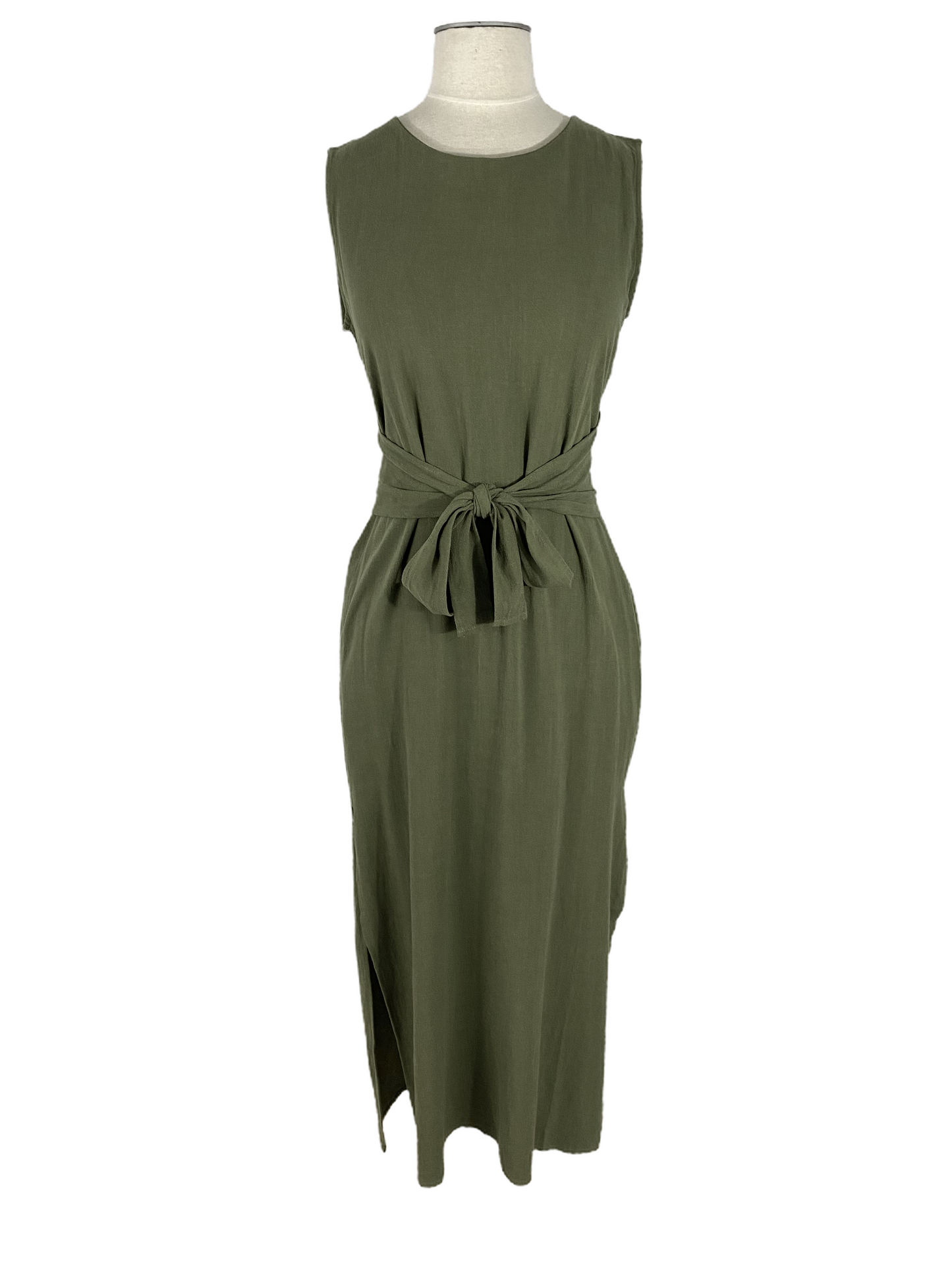 Romantic Impression Side Slit Tie Dress