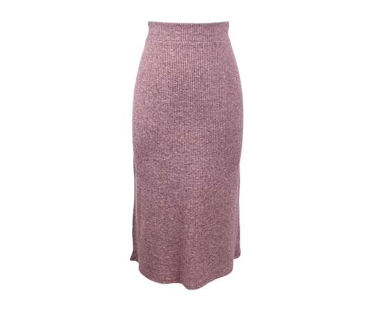 Plus Ribbed Midi Skirt