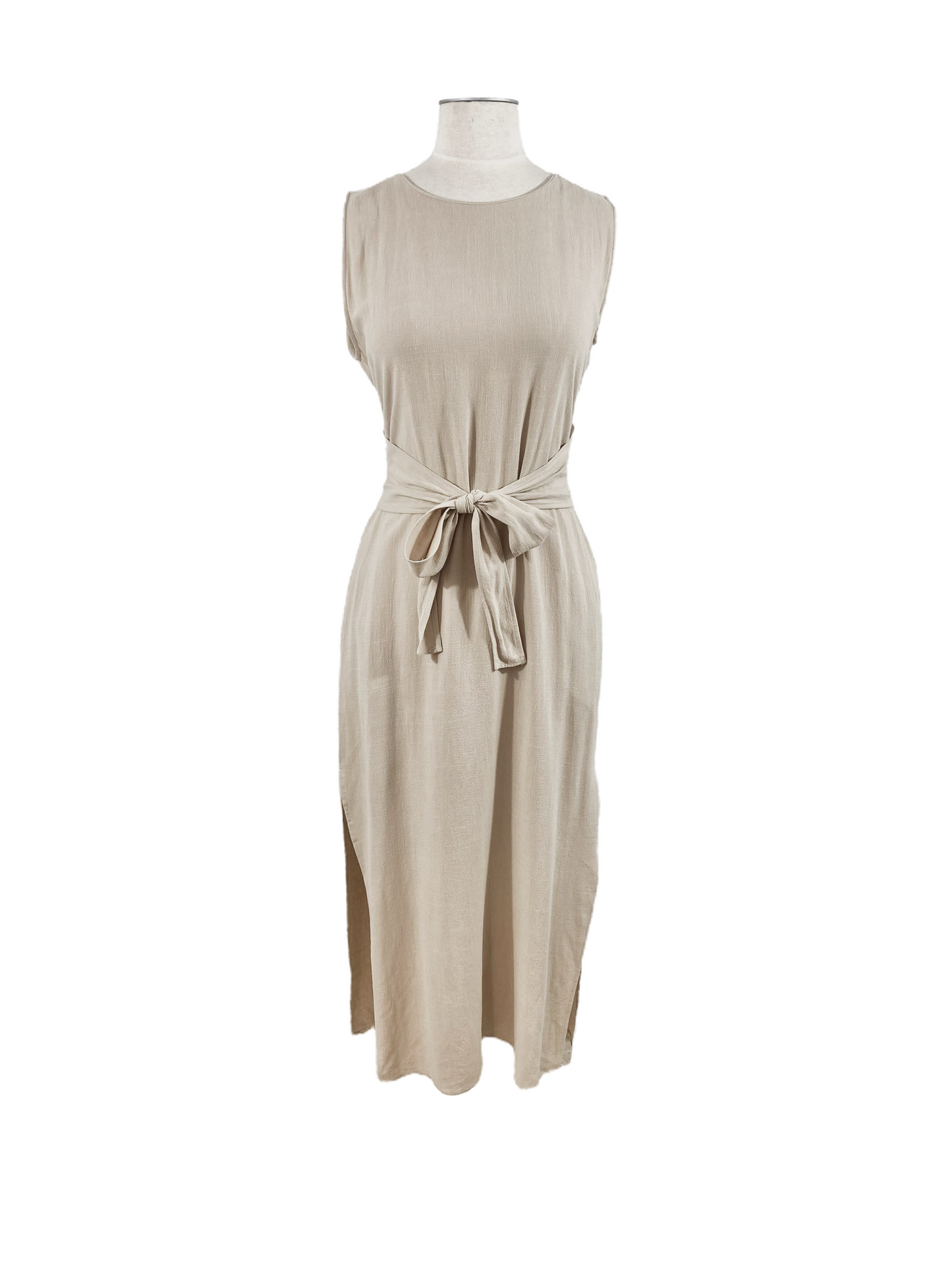 Romantic Impression Side Slit Tie Dress