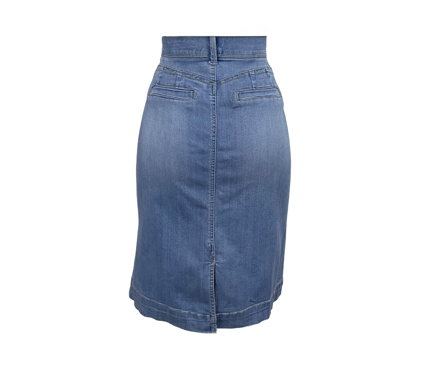 Plus Denim Pencil Skirt