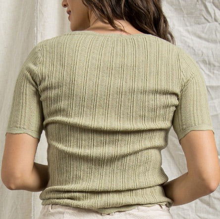 Textured Sweater Knit Top