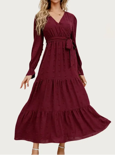Classic Swiss Dot Maxi Dress
