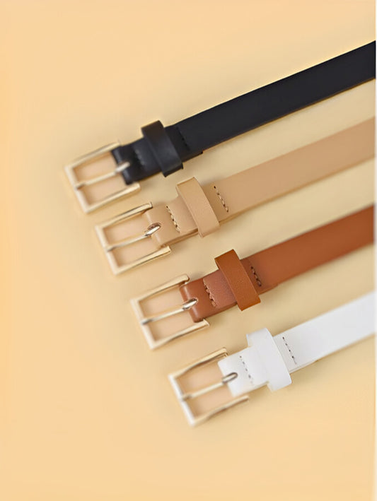 Skinny Square Buckle Belt