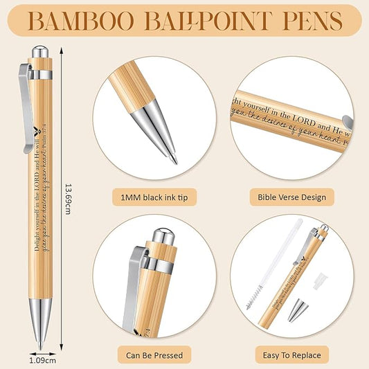 Bamboo Pen with Bible Verse
