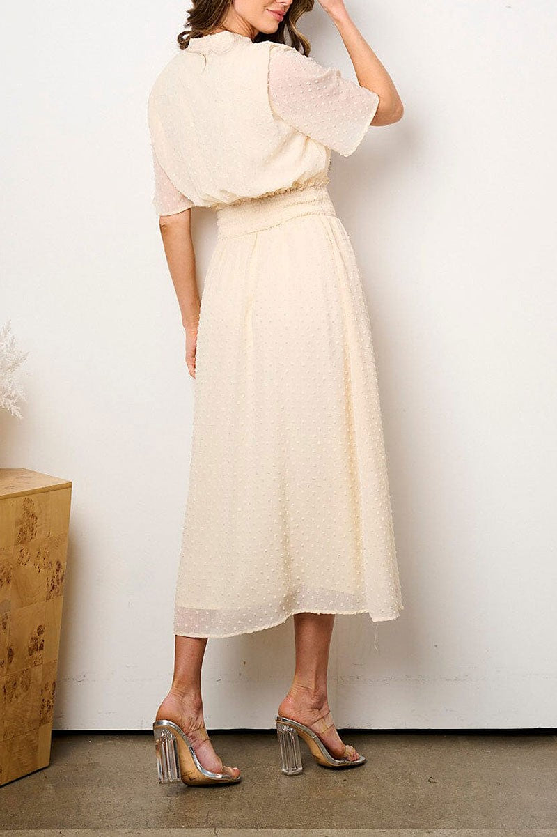 The Stefany Swiss Dots Maxi Dress