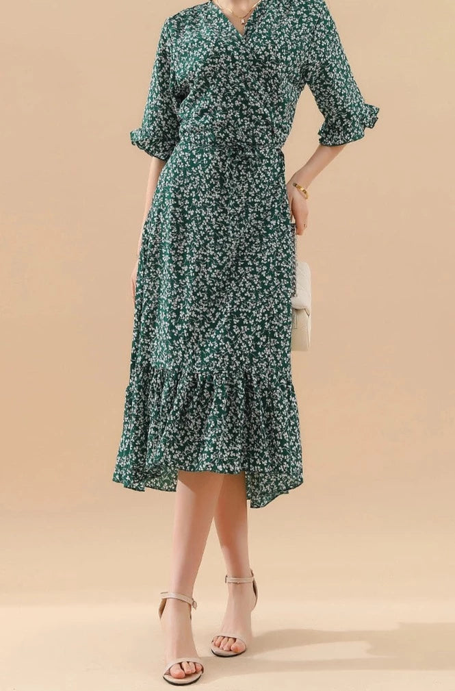 Ruffled Midi Dress