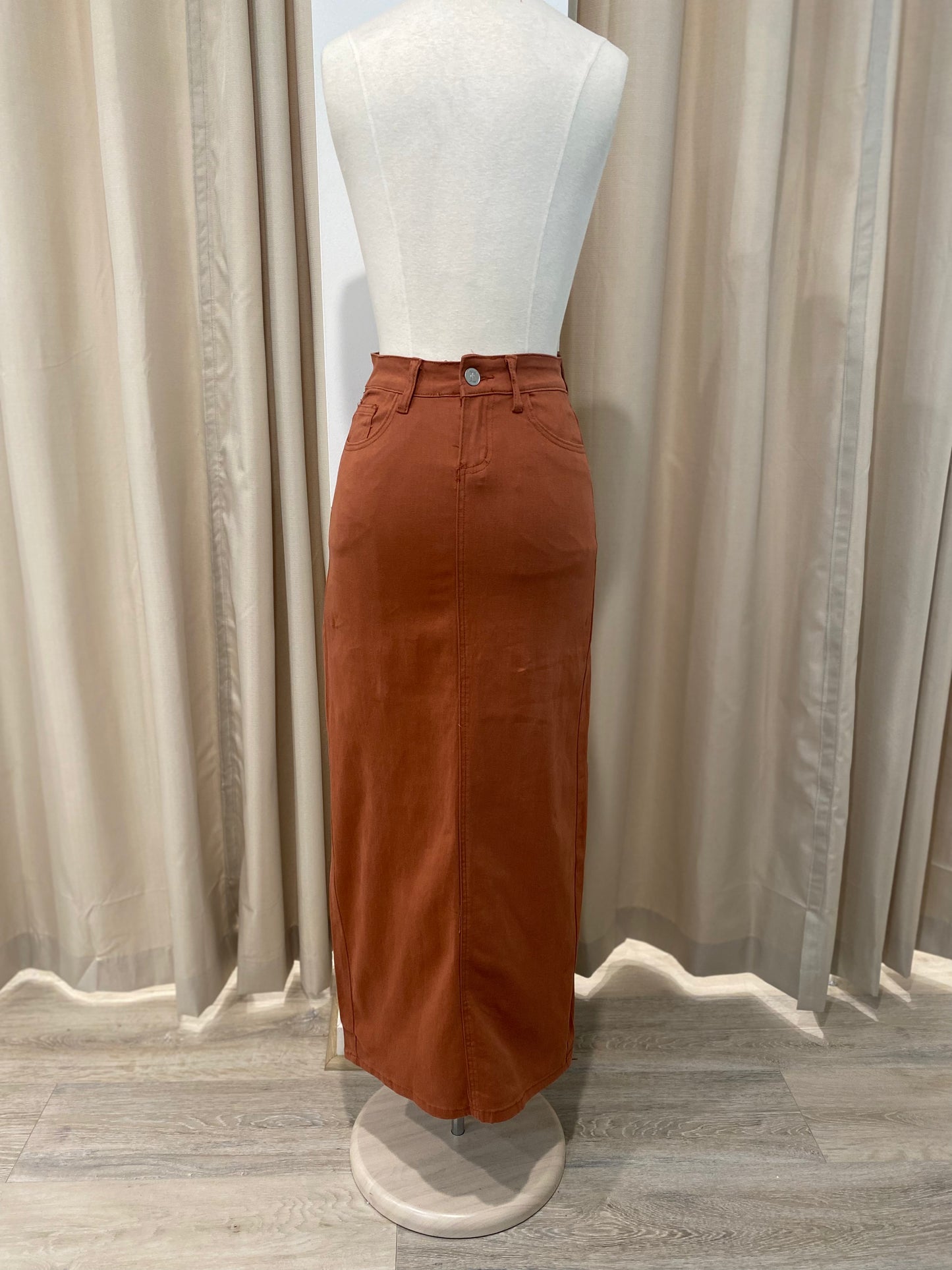 Stella Long Denim Skirt