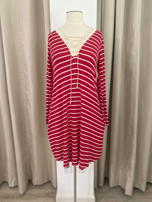 Rayon Spandex Stripe Dress